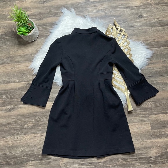 Diane Von Furstenberg Half Button Down Black Dress - Picture 11 of 12